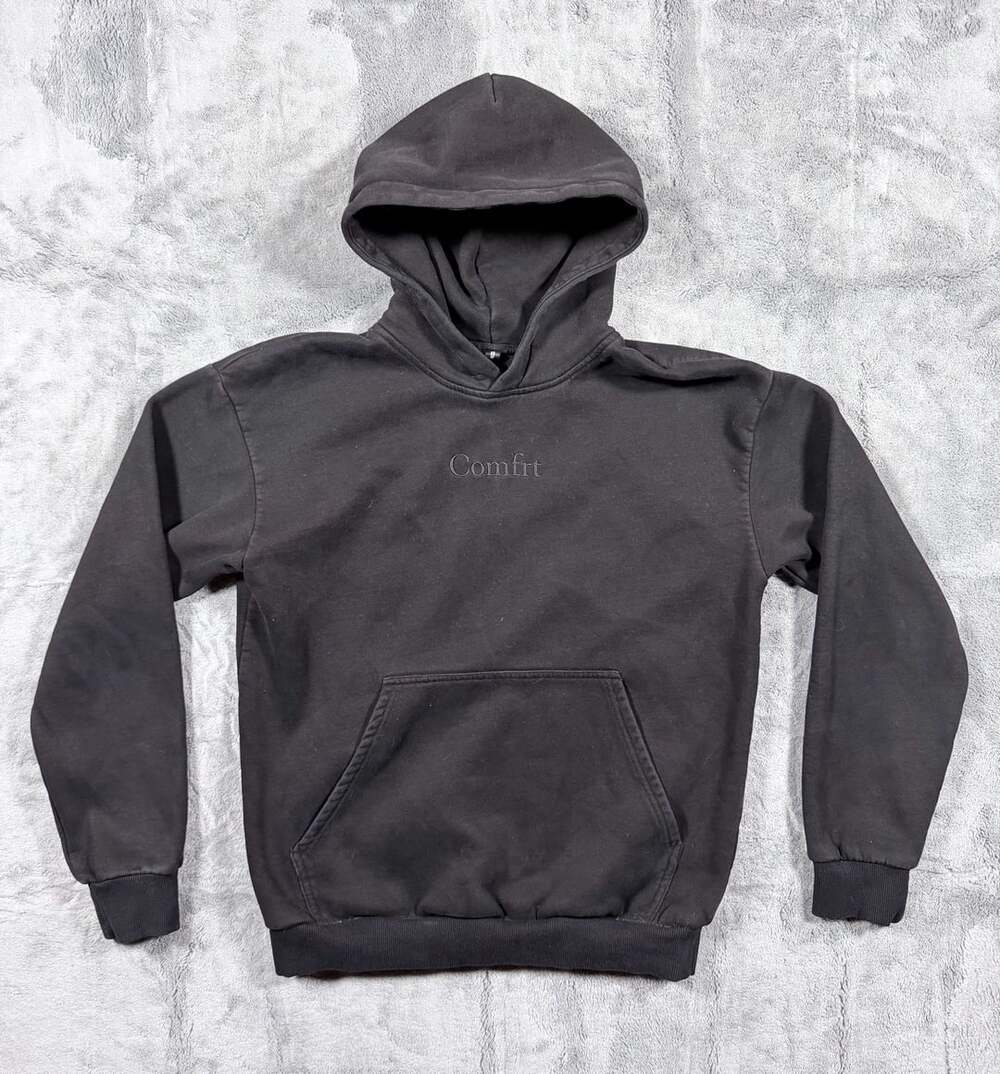 Comfrt Signature Hoodie Size S Black Cotton Blend Pullover